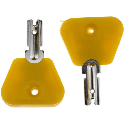 2X Ignition Keys with Key Chain Fit for Yale Clark Hyster Forklift Ignition Switch 2368655 2782017 7004147