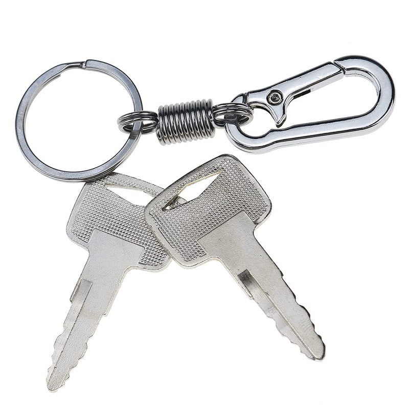 2X Ignition Keys #A5160 91A07-01910 with Key Chain Compatible with Mitsubishi Caterpillar CAT Forklift Series