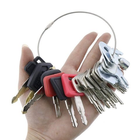 21 Keys Construction Ignition Set for Case Cat Komatsu John Deere ...