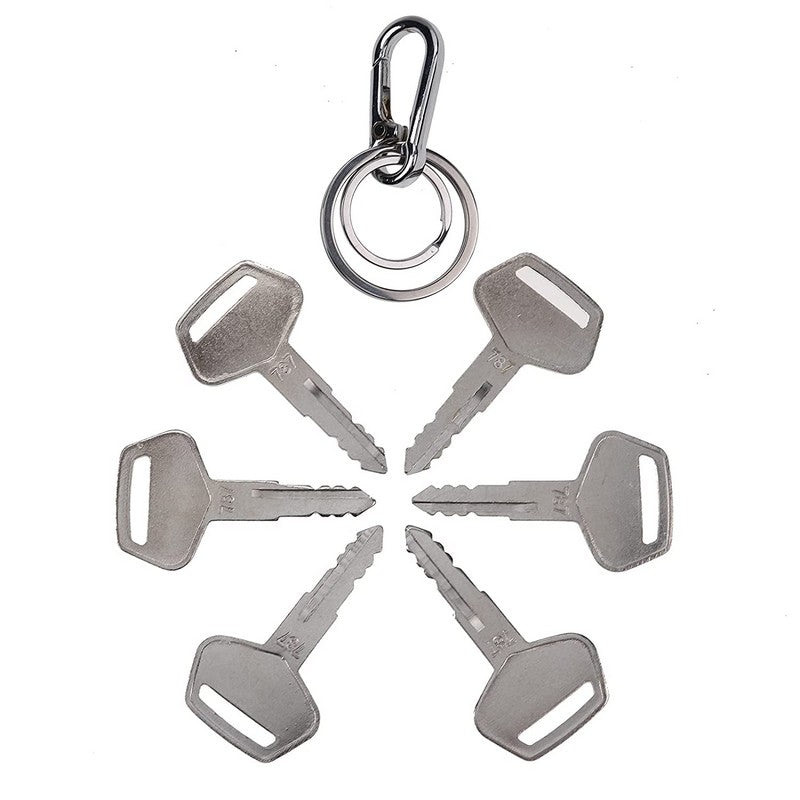 6X Ignition Keys #787 with Key Chain TR261434  for  Komatsu Excavator Dozer Loader Kalmar Dressta Sakai Models 2019