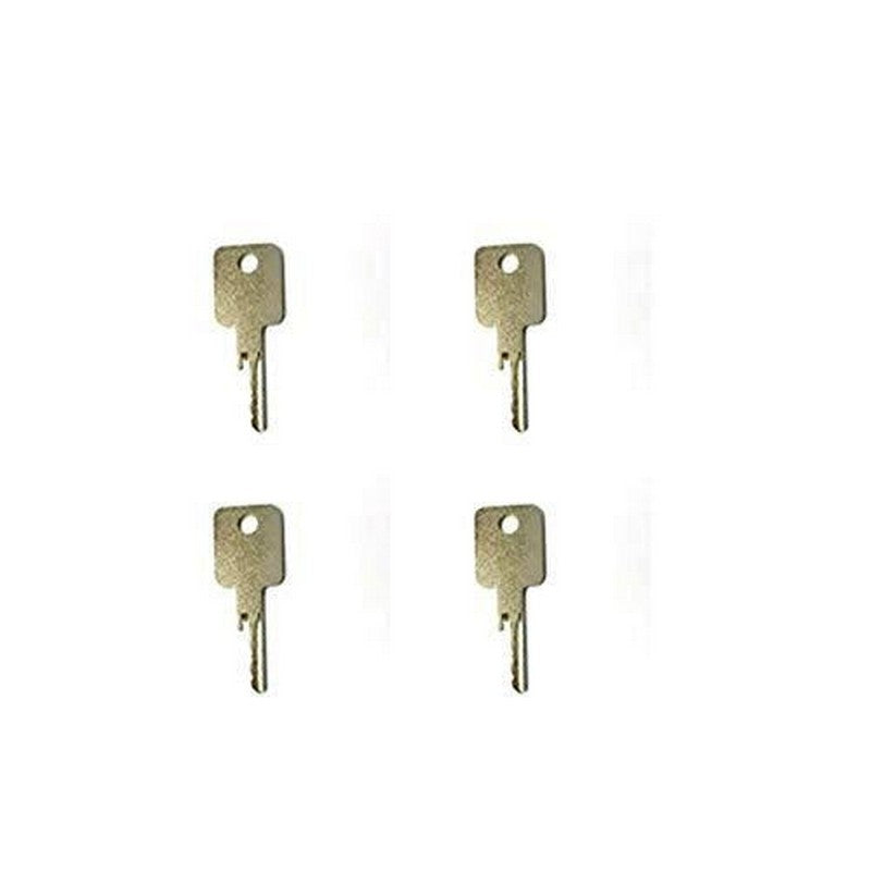 (4) Ignition Key # D250 for Bobcat and Case Heavy Equipment