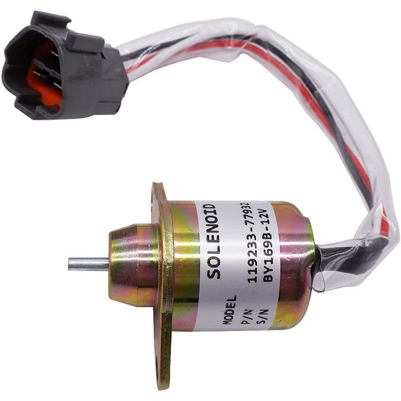 12V Fuel Stop Solenoid Y119233-77932 for Takeuchi Mini Excavator