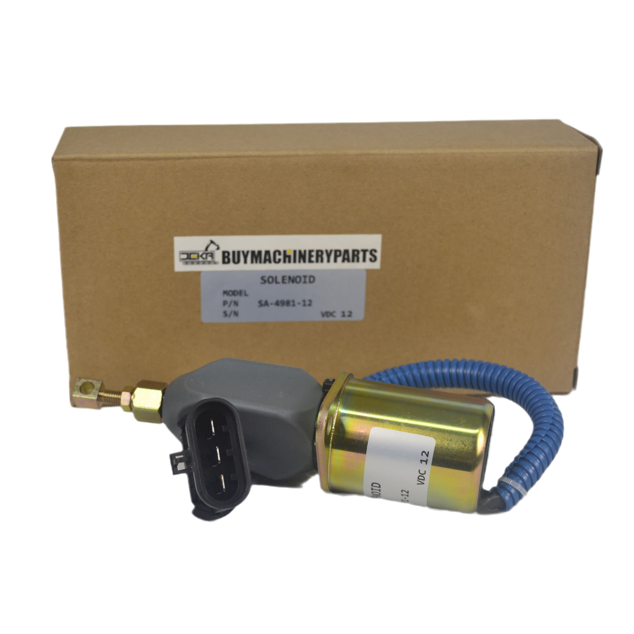 Stop solenoid 3923201 3800723 3931570 Solenoid 12V SA-4981-12 WITH KITS - Buymachineryparts