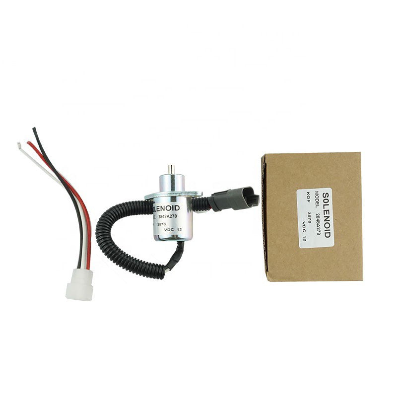 Perkins 700 Series Diesel Fuel Shutoff Stop Shut Off Solenoid CAT 246 Skid Steer  2848A278