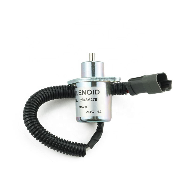 Perkins 700 Series Diesel Fuel Shutoff Stop Shut Off Solenoid CAT 246 Skid Steer  2848A278