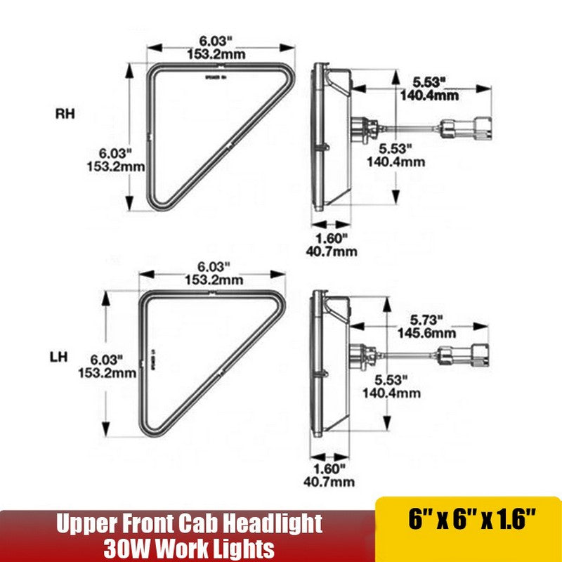 Complete LED Light Kit Fit for Bobcat Skid Steer 751 753 763 773 863 864 873 883 963 A220 A300 S130 S150 S160 S175 S185 S205 S220 S250 S300 S330 T140 T180 T190 T200 T250 T300 T320