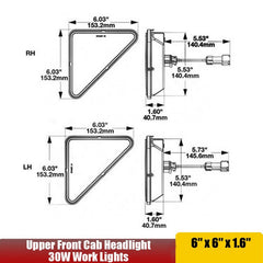 Complete LED Light Kit Fit for Bobcat Skid Steer 751 753 763 773 863 864 873 883 963 A220 A300 S130 S150 S160 S175 S185 S205 S220 S250 S300 S330 T140 T180 T190 T200 T250 T300 T320