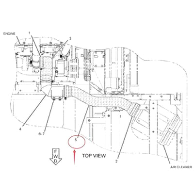 Air Hose 239-6687 for Caterpillar CAT 324D 325D 326D2 329D E329D2 329D2 330D2 M325D Engine C7 C-7 C7.1