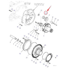 Bearing 17M-09-21140 for Komatsu D275A-2 D275A-5 D275AX-5 D275AX-5E0 D375A-3 D375A-5 D375A-5E0 Bulldozer Original
