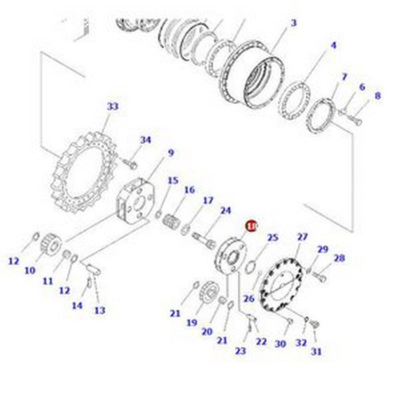 Carrier 208-27-71160 for Komatsu Excavator PC400LC-8 PC400-8 PC450-8 PC490-10 - Buymachineryparts