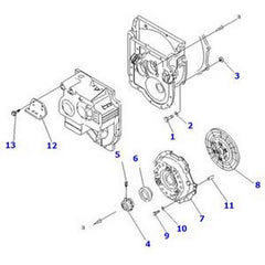 Clutch Disc 3EB-10-41220 for Komatsu Forklift FD10-15-18 FD18-18 FD20/25-16 FD30-15 FG10-15-18 FG18-18 - Buymachineryparts