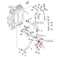 Cooling Hose 20Y-03-41181 for Komatsu PC200-8 PC220-8