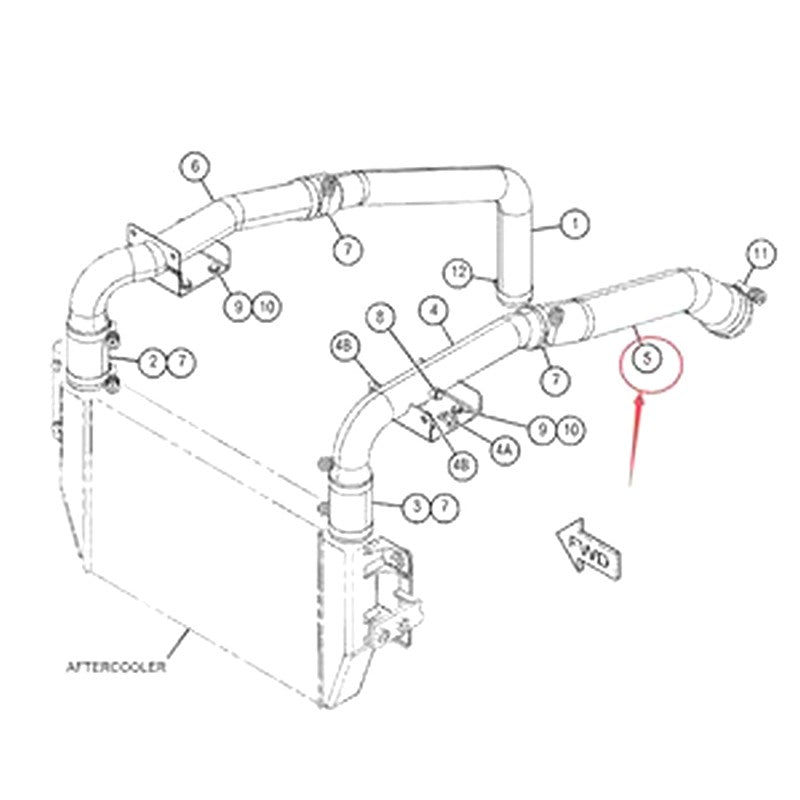 Cooling Hose 394-2229 for Caterpillar CAT E320D2 320D2 Excavator C7.1 Engine