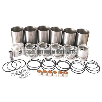 Cylinder Liner Kit for Mitsubishi S6B-TA Engine Caterpillar CAT E650 Excavator