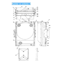 For Case Excavator CX240 CX240LR Hydraulic Oil Cooler LN00066