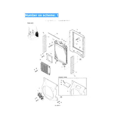 For Case Excavator CX31 Water Tank Radiator Core ASS'Y PM05P00010F1 PM05P00010S001