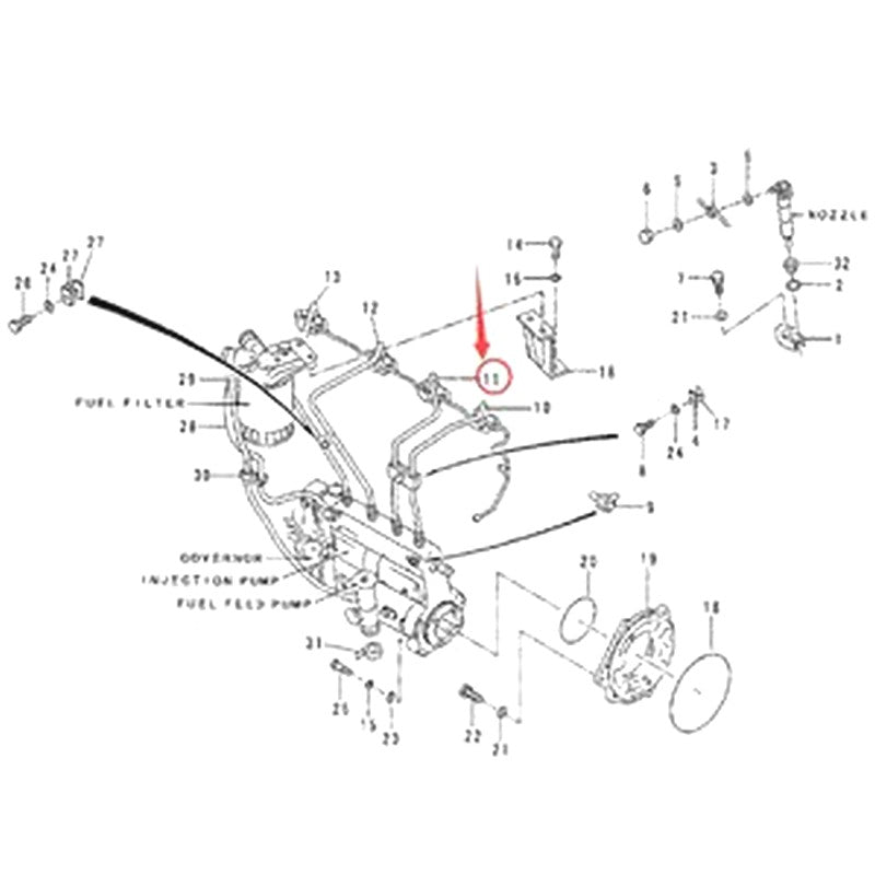 7874 For Caterpillar CAT Excavator 311 311B 312 312B Pipe 5I-7874 ...