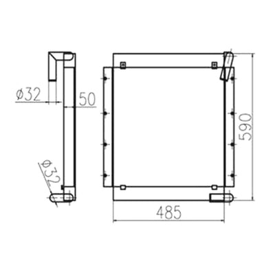 For Caterpillar Excavator CAT 307 Hydraulic Oil Cooler