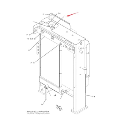 For Caterpillar Excavator CAT 307E 308E 308E CR 308E SR Engine C2.6 C3.3B Water Tank Radiator Core ASS'Y 381-1451