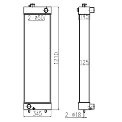 For Daewoo Excavator DH420-7 Water Tank Radiator Core ASS'Y New Type