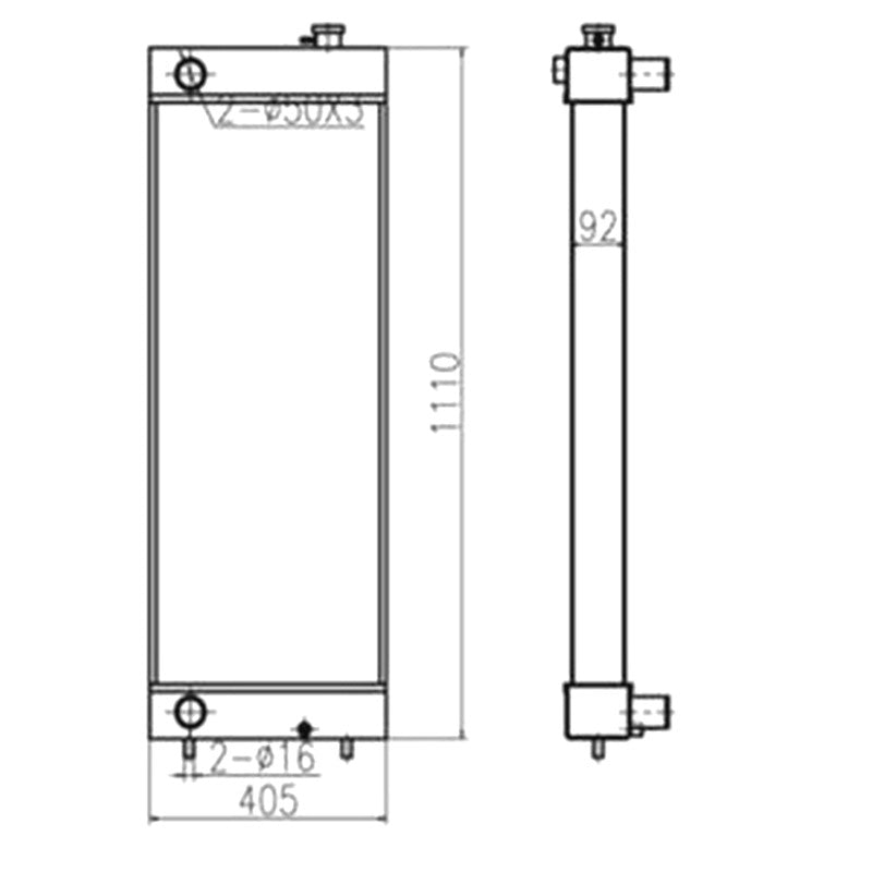 For Doosan Excavator DX260LC Water Tank Radiator ASS'Y