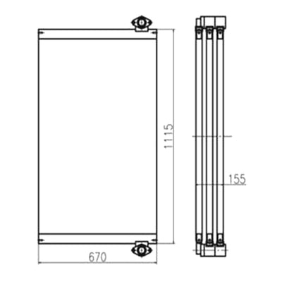 For Doosan Excavator DX520 Hydraulic Oil Cooler