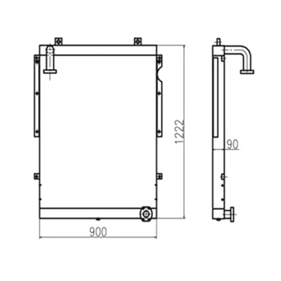 For Doosan Excavator S300LC-V Hydraulic Oil Cooler