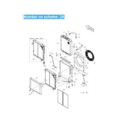 For Doosan Excavator SOLAR 300LC-7A SOLAR 300LC-V SOLAR 300LL Water Tank Radiator Core ASS'Y 13F11000
