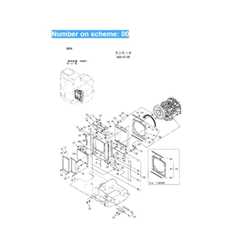 For Hitachi Excavator ZX75UR ZX75URT ZX75US-A ZX75UST ZX85US-HCME Water Tank Radiator Core ASS'Y 4475870