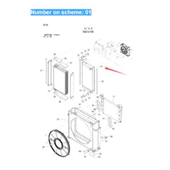 For Hitachi PZX450-HCME ZR260HC ZX450-3 ZX450-3F ZX470H-3 ZX470R-3 ZX500LC-3 Water Tank Radiator Core ASS'Y 4655008