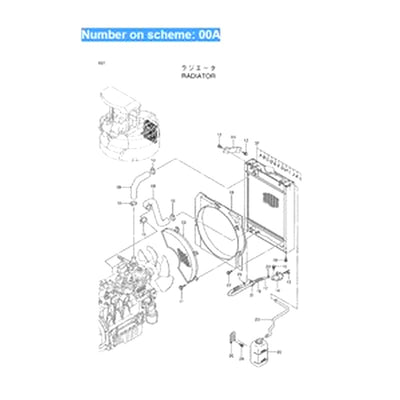 For Hitachi ZX30UR ZX40UR EX40UR-3 VR308 VR308-2 VR408 VR408-2 Water Tank Radiator Core ASS'Y 4454123