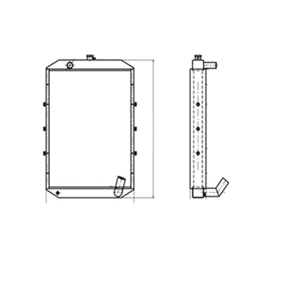 For Hyundai Excavator R150-7 Water Tank Radiator Core ASS'Y