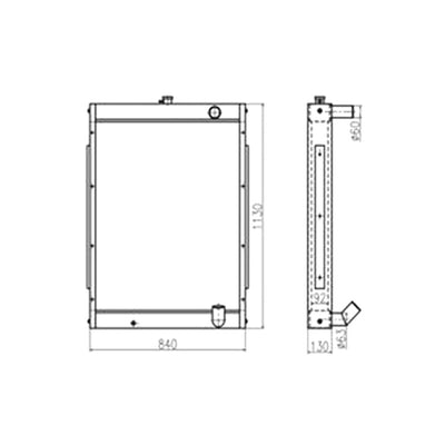 For Hyundai Excavator R265-7 Water Tank Radiator Core ASS'Y