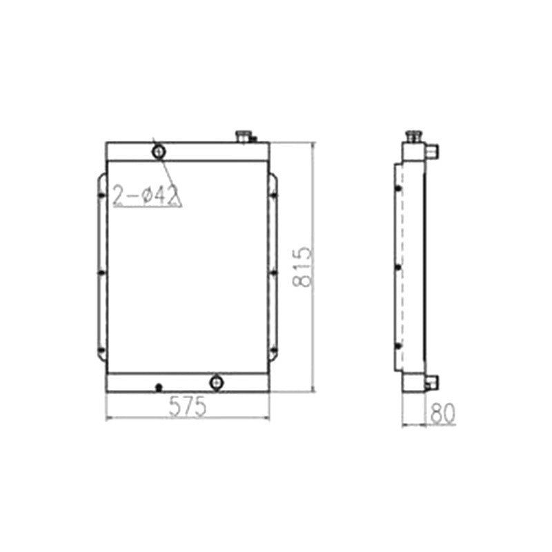 Rpc R6570 For Hyundai Excavator R85-7 Water Tank Radiator Core ASS'Y ...