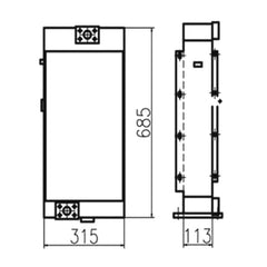 For JCB Excavator JS460LC Hydraulic Oil Cooler