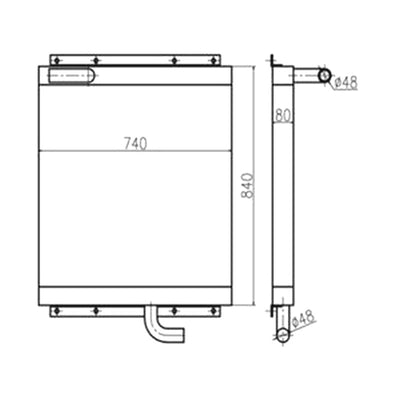 For Kato Excavator HD700-5 Hydraulic Oil Cooler