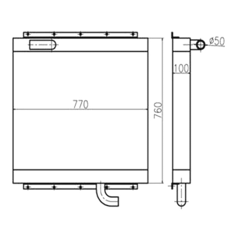 For Kato Excavator HD900-5 Hydraulic Oil Cooler