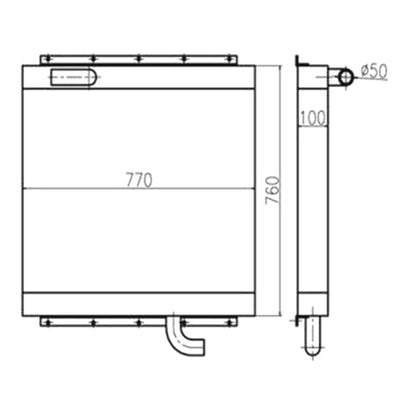 For Kato Excavator HD900-5 Hydraulic Oil Cooler