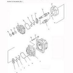 For Komatsu Articulated Truck HM400-1 HM400-1L Hydraulic Gear Pump 705-22-40160