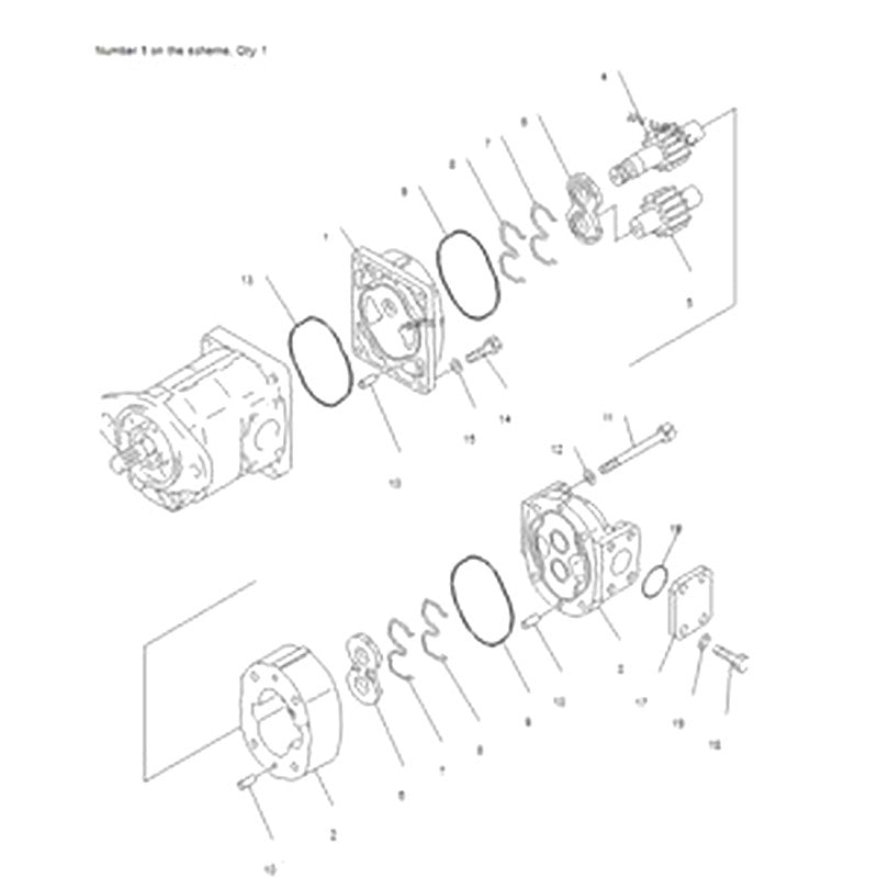 For Komatsu Bulldozer D65E-12 D65P-12 D85ESS-2 Hyraulic Pump 705-51-20930 705-51-20800