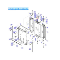 For Komatsu Bulldozer D65WX-17 D65PX-17 D65EX-17 Water Tank Radiator Core ASS'Y 14X-03-61111