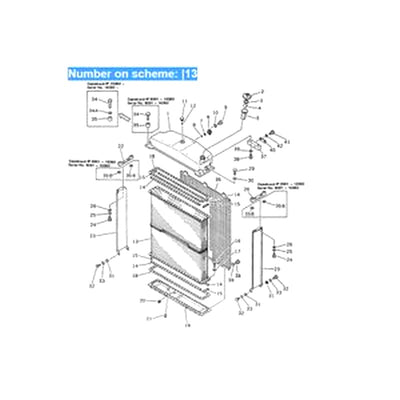 For Komatsu D355A-3 PC600-1 Water Tank Radiator Core D60 ASS'Y 195-03-22130