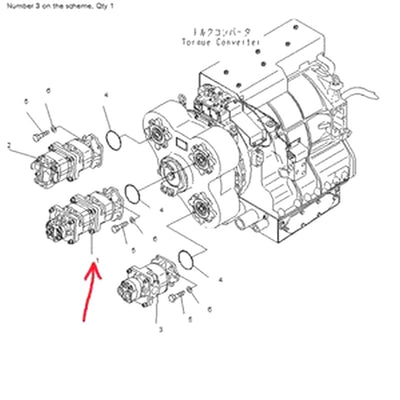 For Komatsu Dump Truck HD605-7 HD465-7 Hydraulic Pump 705-56-34630