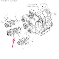 For Komatsu Dump Truck HD605-7 HD465-7 Hydraulic Pump 705-56-34630
