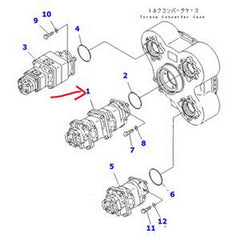 For Komatsu Dump Truck HM400-1 HM400-1L Hydraulic Gear Pump 705-56-34490 