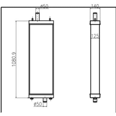 For Komatsu Excavator Bulldozer D65 Water Tank Radiator Core ASS'Y