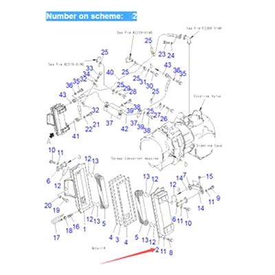 For Komatsu Bulldozer D375A-1 D375A-2 D375A-3 D375A-5 Hydraulic Oil Cooler 195-03-43100