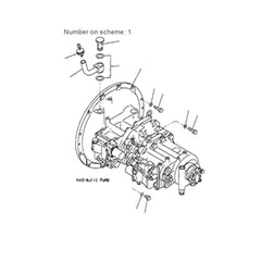For Komatsu Excavator PC340-6K PC340LC-6K PC340NLC-6K Main Pump 708-2H-00130 708-2H-00131