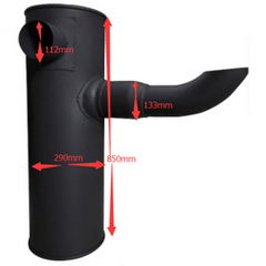 For Komatsu Excavator PC400-7 PC400LC-7 PC450-7 PC450LC-7 Engine 6D125E Muffler Silencer 6156-11-5280 6156-11-5281