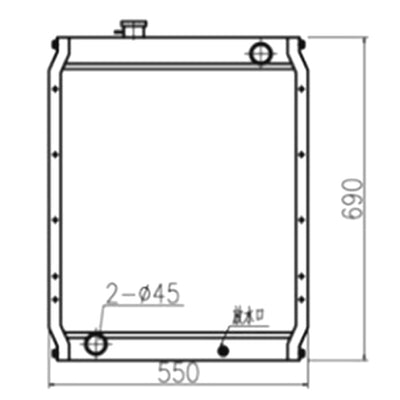 For Komatsu Engine 4D95 Excavator PC75UU-3 PC78UU-5 Water Tank Radiator Core ASS'Y 21W-03-31112